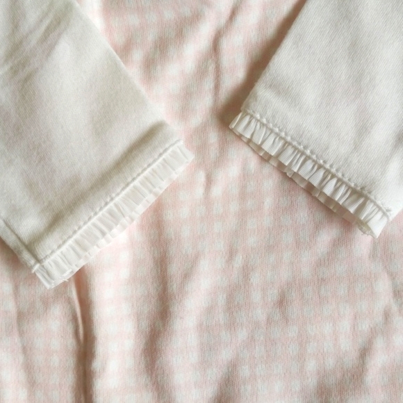 NEW absorba paris pastel pink gingham jumpsuit with petite ruffle trim 3-6 month - Picture 6 of 9